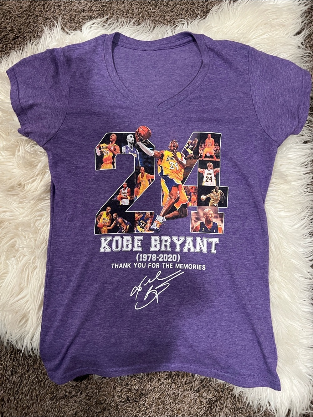 Purple Kobe Bryant Tribute Short Sleeve Tee